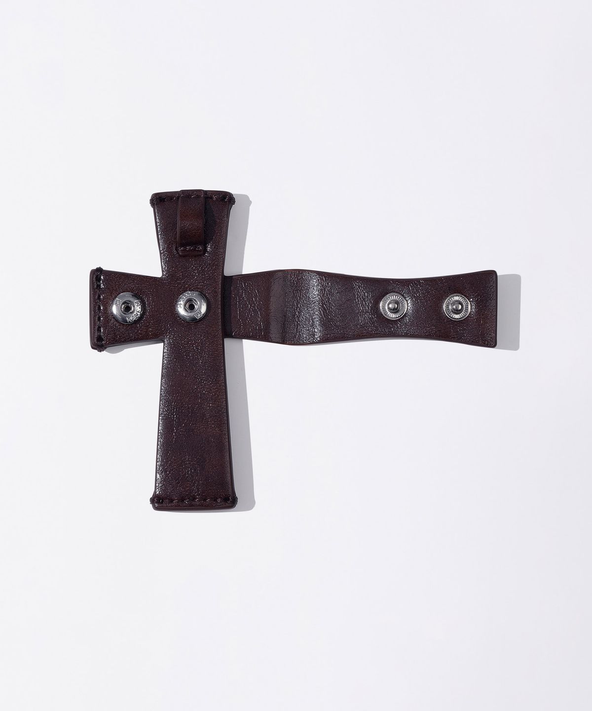 스컬프터(SCULPTOR) Cross Strap Layered Wallet Red Brown