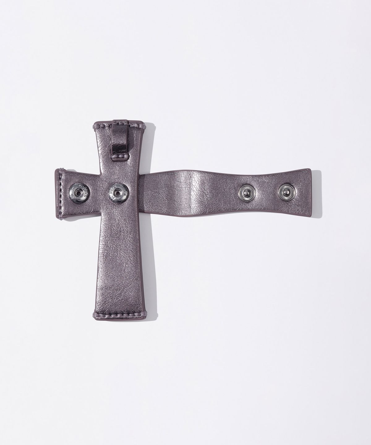 스컬프터(SCULPTOR) Cross Strap Layered Wallet Metal Purple
