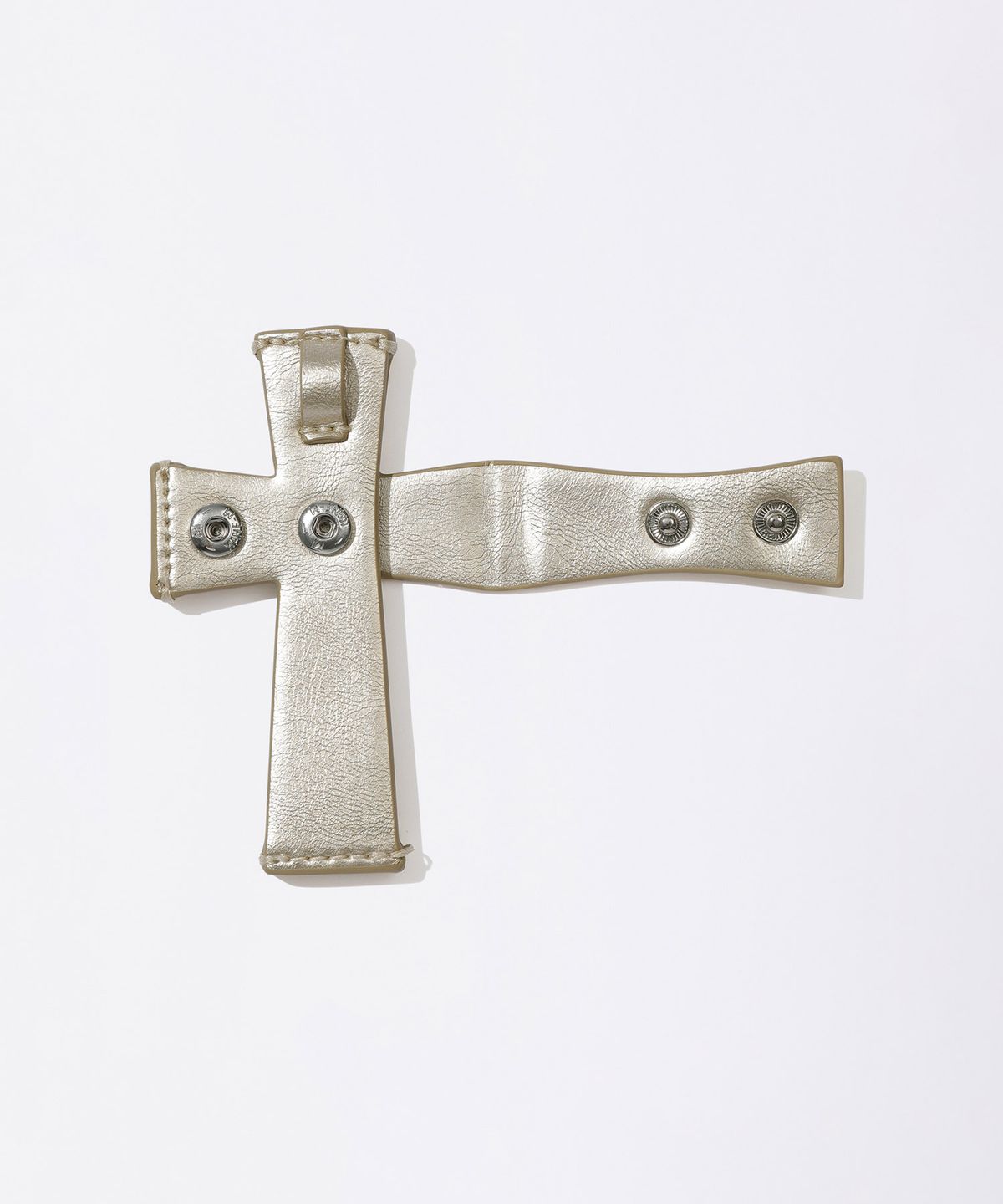 스컬프터(SCULPTOR) Cross Strap Layered Wallet Gold