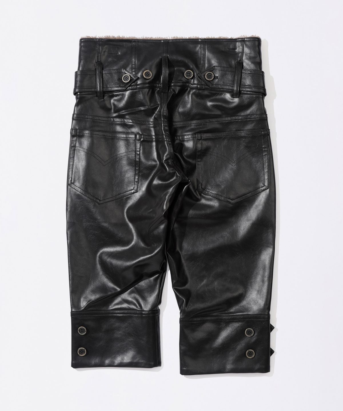 스컬프터(SCULPTOR) Capri Faux Leather Pants Black