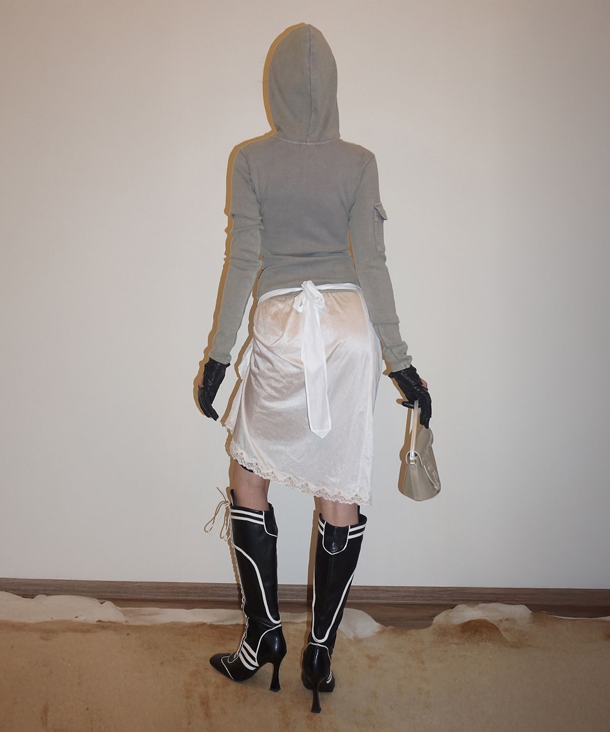 스컬프터(SCULPTOR) Washed Pocket Hoodie Gray