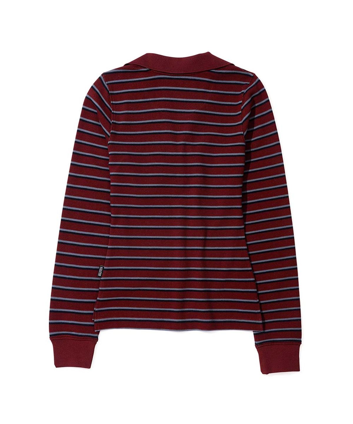 스컬프터(SCULPTOR) Shirring Tennis Shirt Wine Stripe
