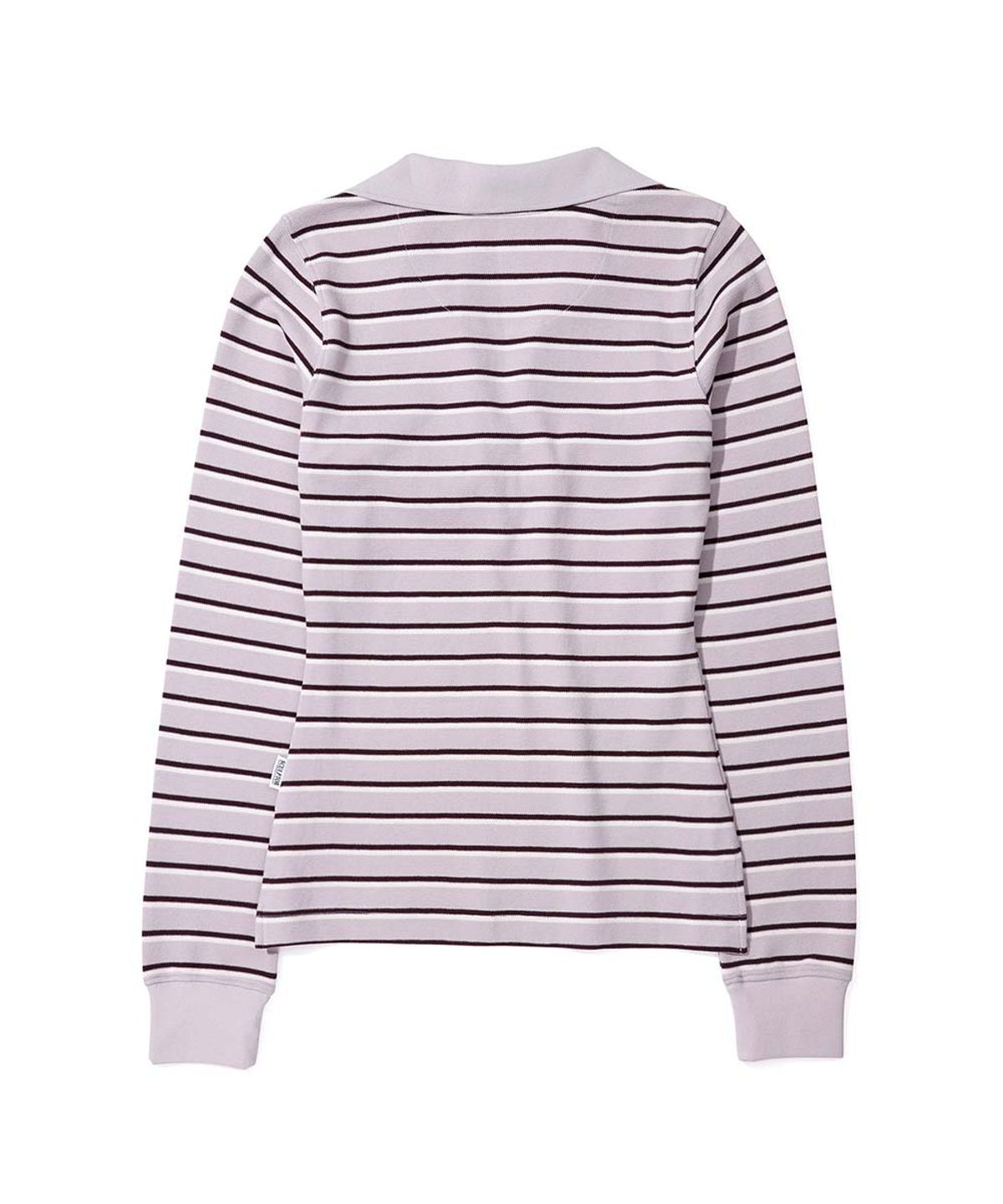 스컬프터(SCULPTOR) Shirring Tennis Shirt Lavender Stripe