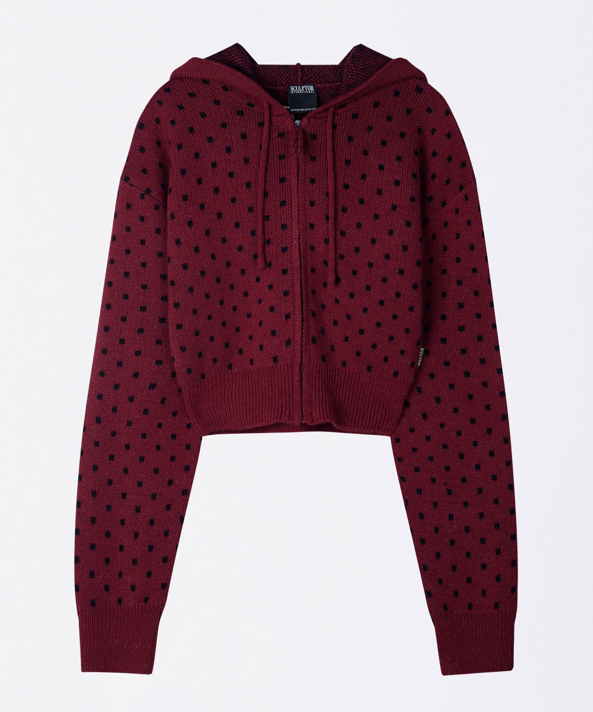 스컬프터(SCULPTOR) Snowflake Knit Zip-Up Ladybug