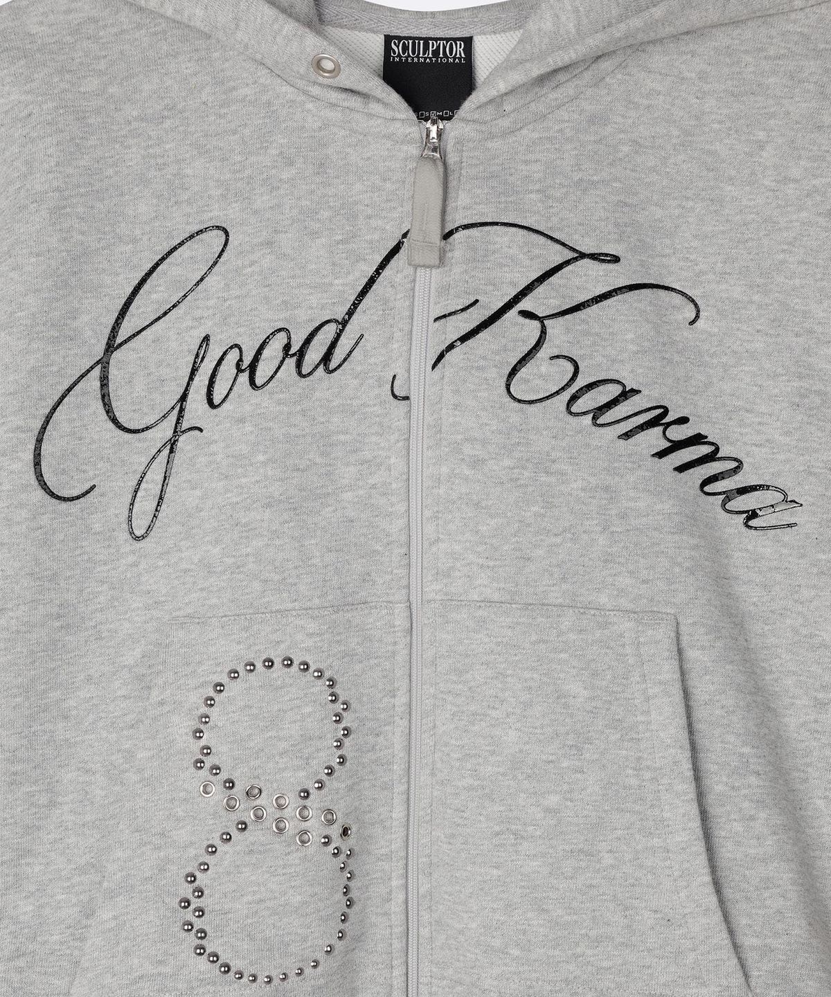 스컬프터(SCULPTOR) Karma Hooded Zip-Up Melange Gray