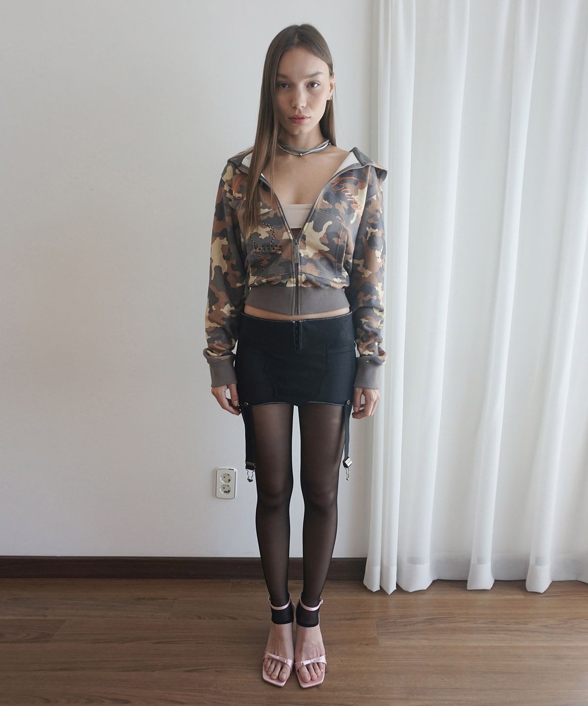 스컬프터(SCULPTOR) Karma Hooded Zip-Up Mustard Camo