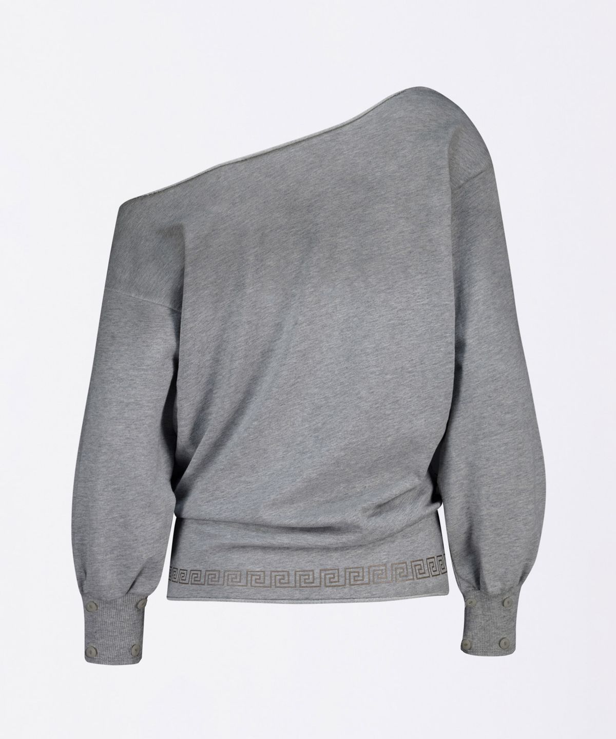 스컬프터(SCULPTOR) Boho Washed Off-Shoulder Tee Melange Gray