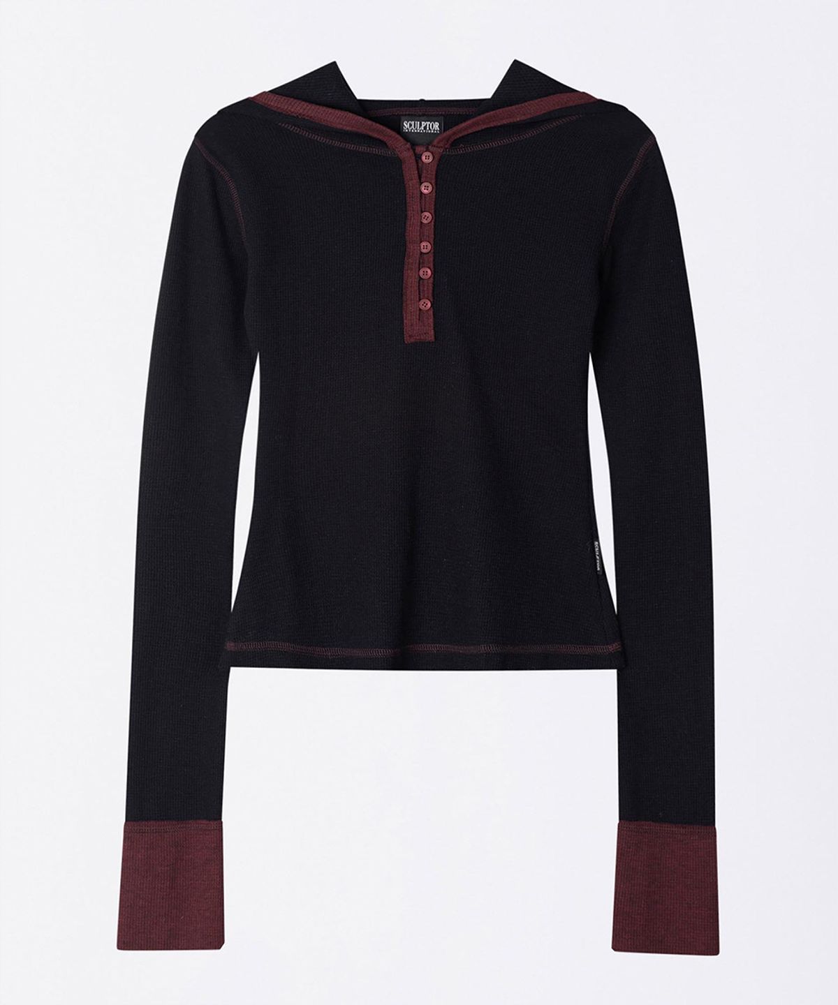 스컬프터(SCULPTOR) Heather Hoodie Tee Black