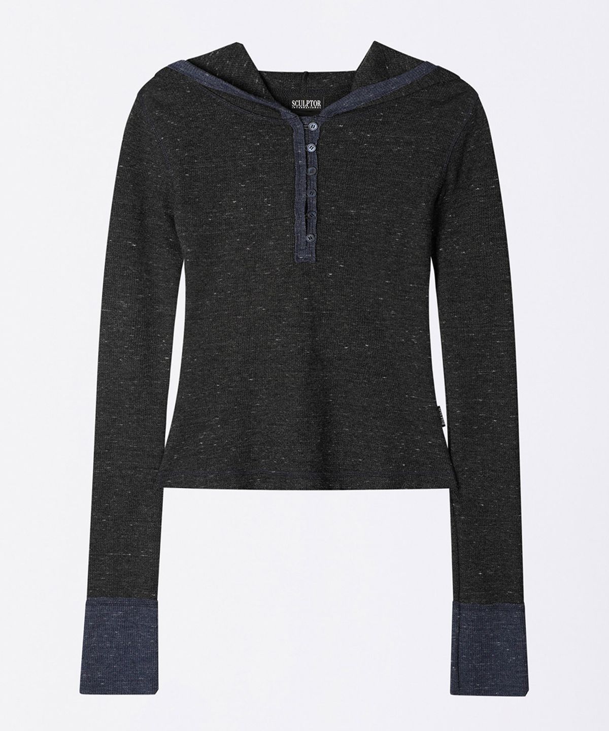 스컬프터(SCULPTOR) Heather Hoodie Tee Charcoal