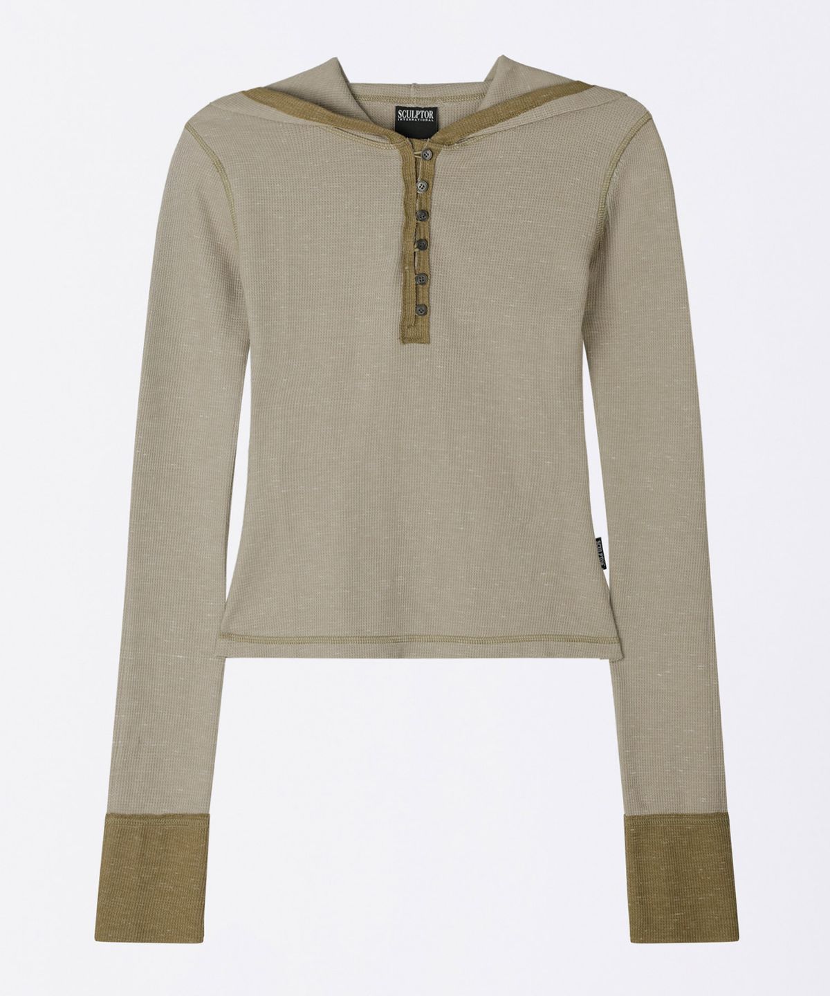 스컬프터(SCULPTOR) Heather Hoodie Tee Beige