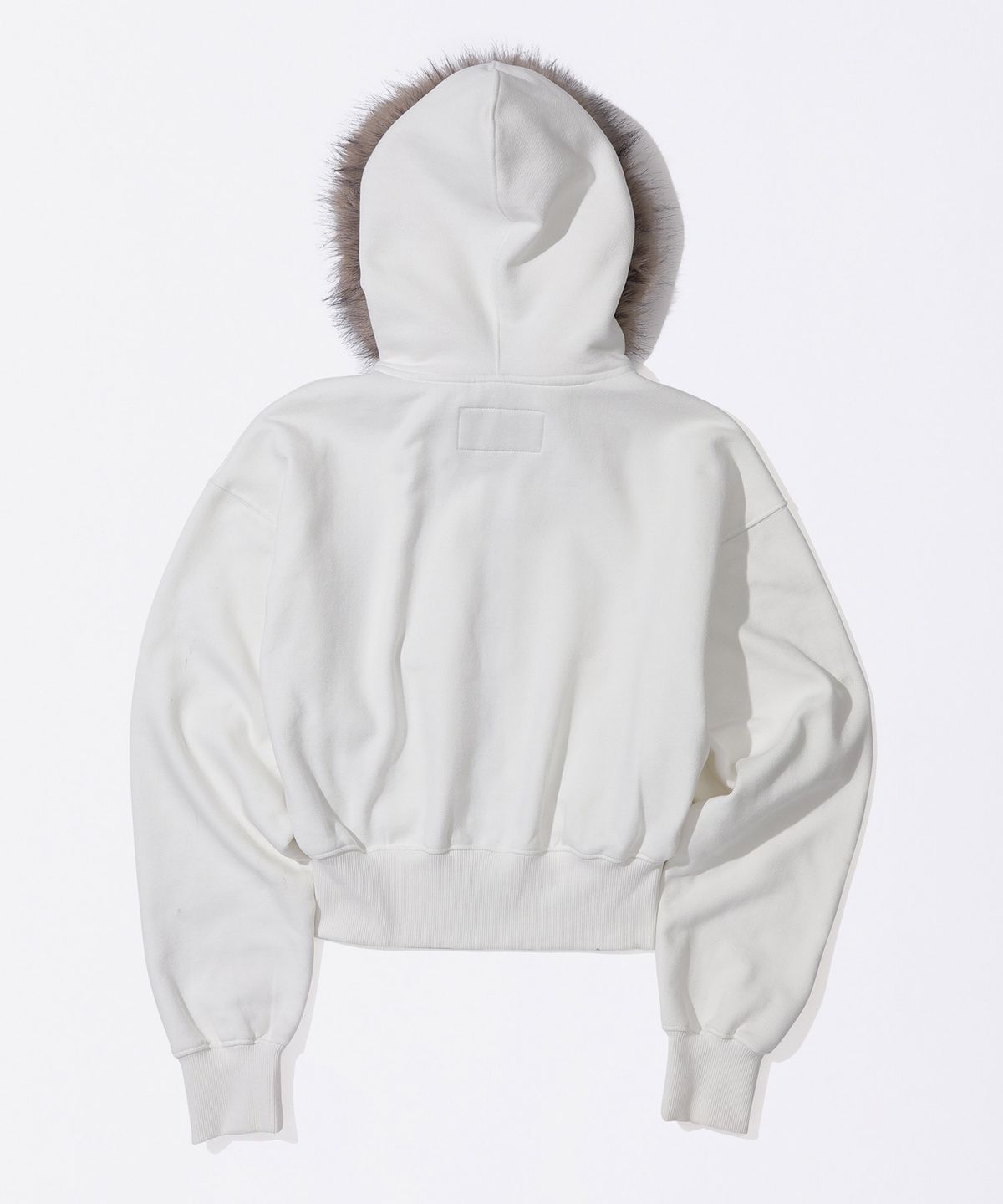 스컬프터(SCULPTOR) Faux Fur Trimming Hooded Zip-Up White