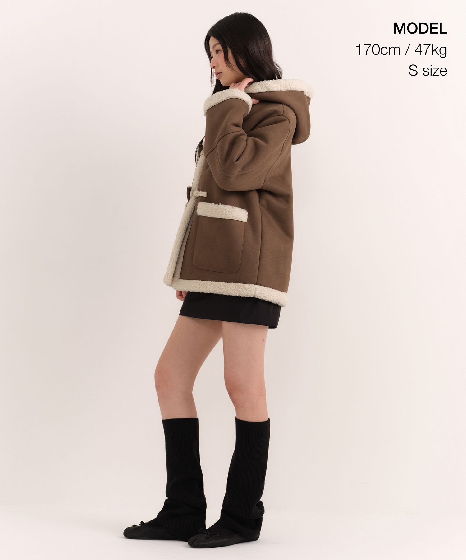 MUSINSA STANDARD WOMAN ハーフコート ブラウン S MUSINSA公式 | MUSINSA STANDARD WOMAN ウィメンズ シンセティック