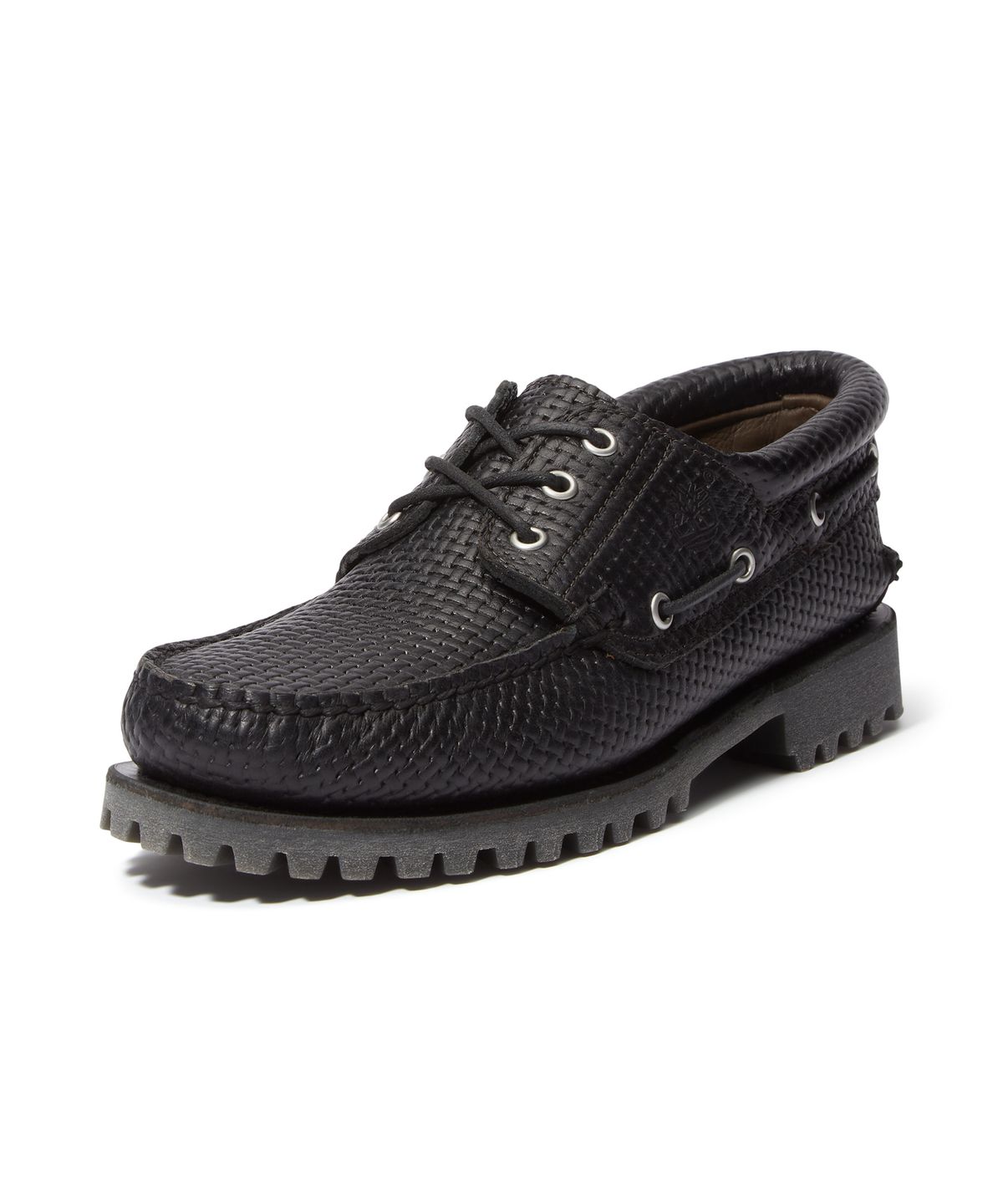 팀버랜드(TIMBERLAND) (남성) 어센틱 보트슈즈 - 블랙 풀 그레인:다크 브라운 / A2PDQ-A3L