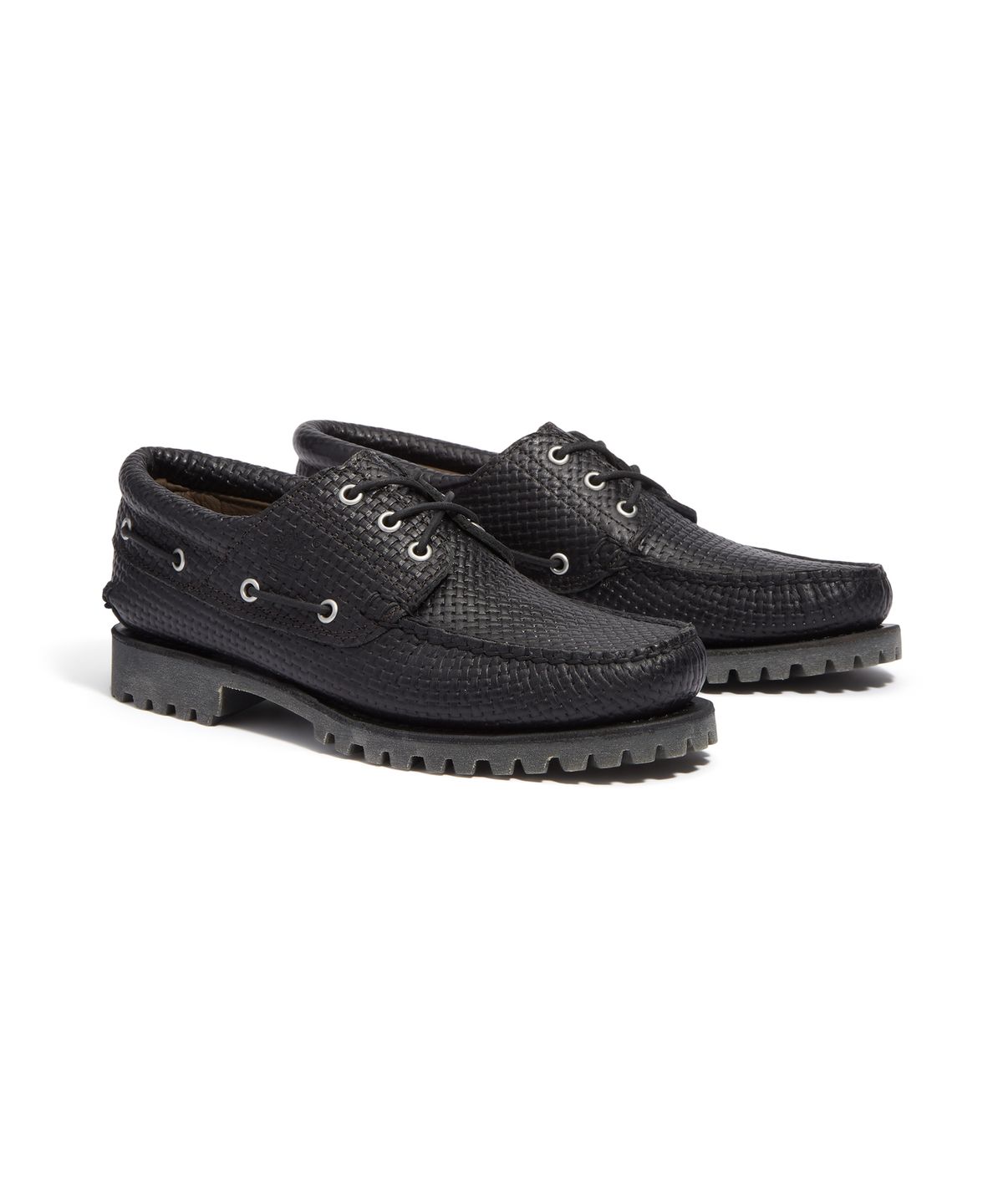 팀버랜드(TIMBERLAND) (남성) 어센틱 보트슈즈 - 블랙 풀 그레인:다크 브라운 / A2PDQ-A3L