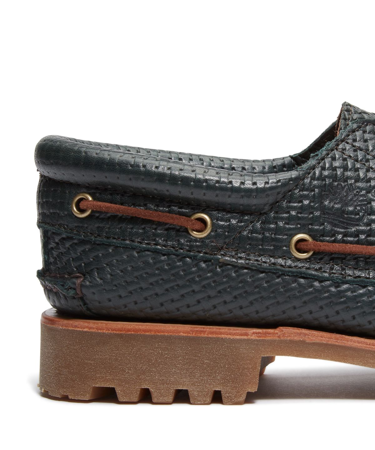 팀버랜드(TIMBERLAND) (남성) 어센틱 보트슈즈 - 다크 그린 풀 그레인 / A2PDQ-EEQ