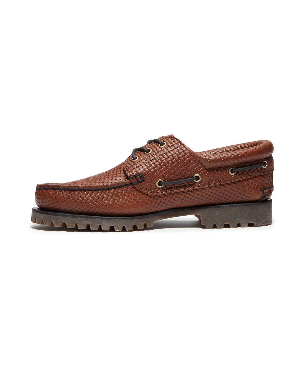 팀버랜드(TIMBERLAND) (남성) 어센틱 보트슈즈 - 미디엄 브라운 풀 그레인 / A2PDQ-EM4