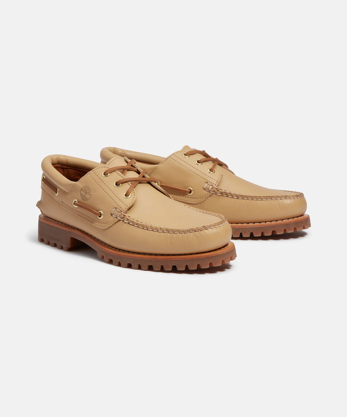 팀버랜드(TIMBERLAND) (남성) 어센틱 보트슈즈 - 미디엄 베이지 풀 그레인 / A2PDQ-EN2