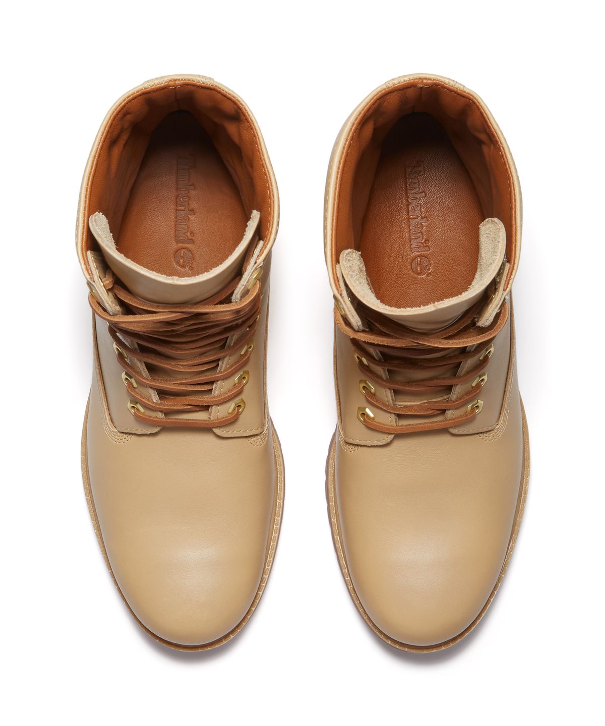 팀버랜드(TIMBERLAND) (남성) 프리미엄 8인치 레이스 워터프루프 부츠 - 미디엄 베이지 풀 그레인 / A6FQ3-EN2