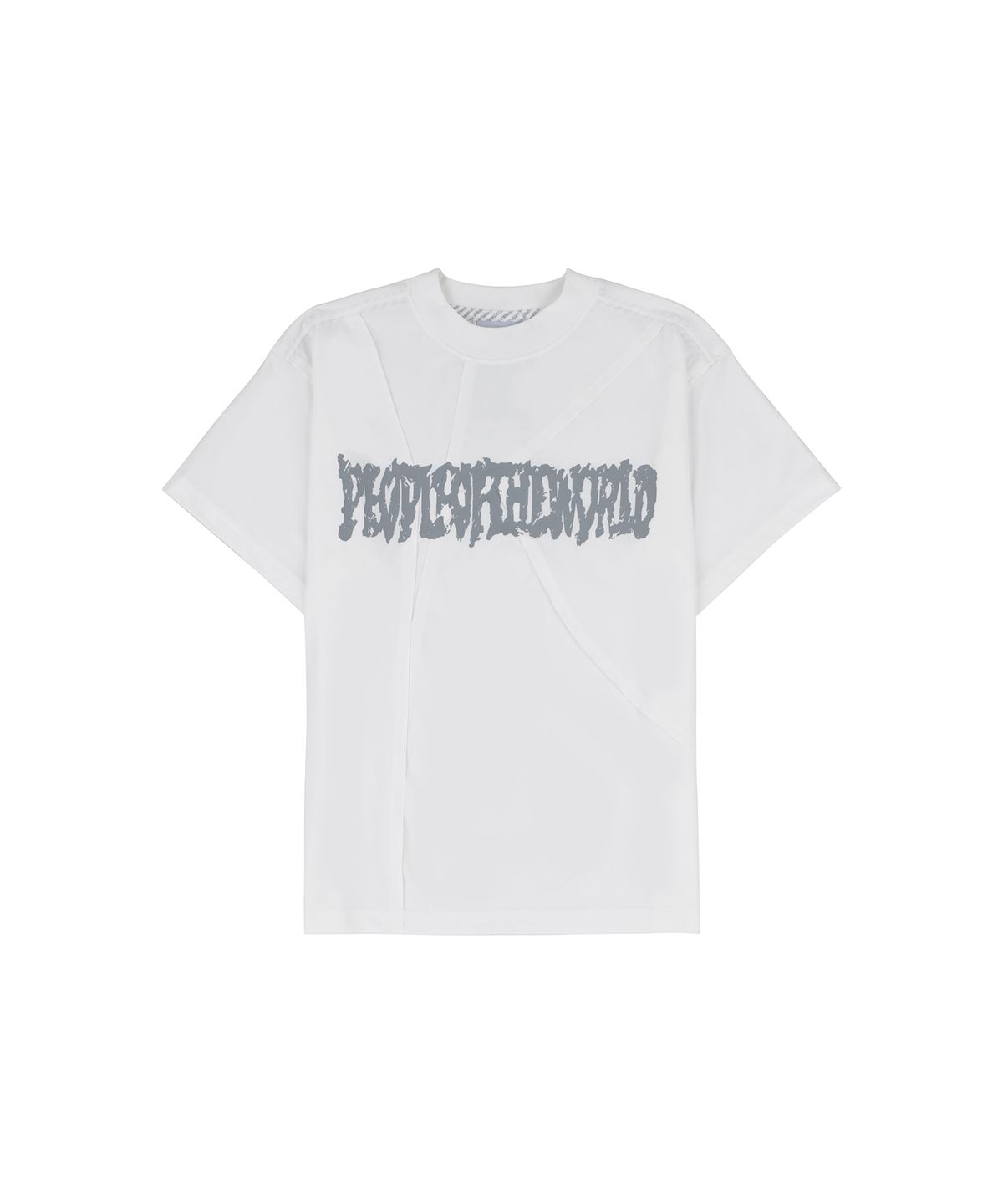 피플오브더월드(PEOPLE OF THE WORLD) 스위프트 모션컷 티셔츠_WH