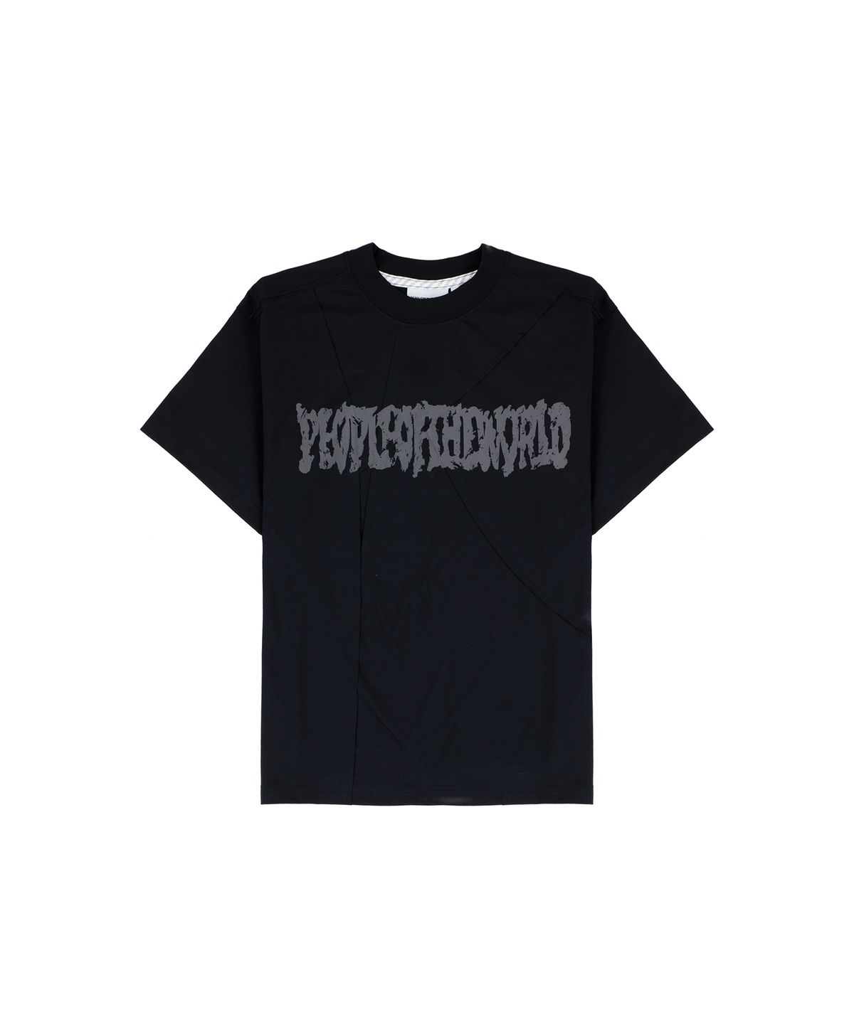 피플오브더월드(PEOPLE OF THE WORLD) 스위프트 모션컷 티셔츠_BK
