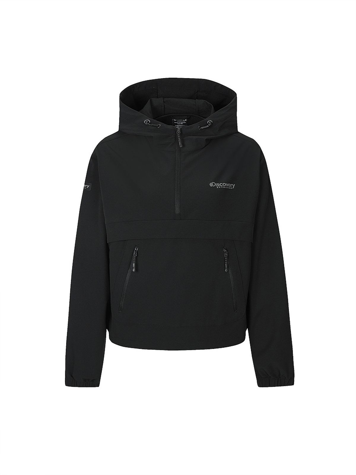디스커버리 익스페디션(DISCOVERY EXPEDITION) 여성 에센셜 우븐 트레이닝 아노락 (BLACK)