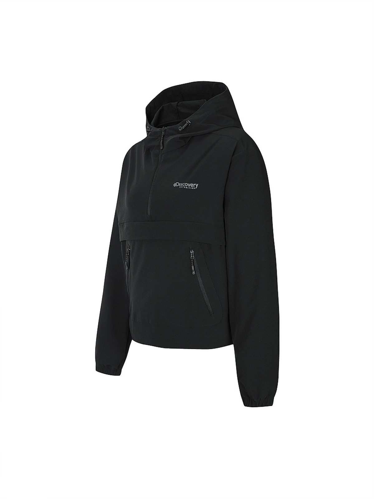 디스커버리 익스페디션(DISCOVERY EXPEDITION) 여성 에센셜 우븐 트레이닝 아노락 (BLACK)
