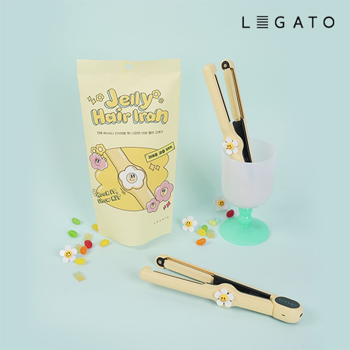레가토(LEGATO) 젤리고데기 USB 고데기 휴대용 판고데기