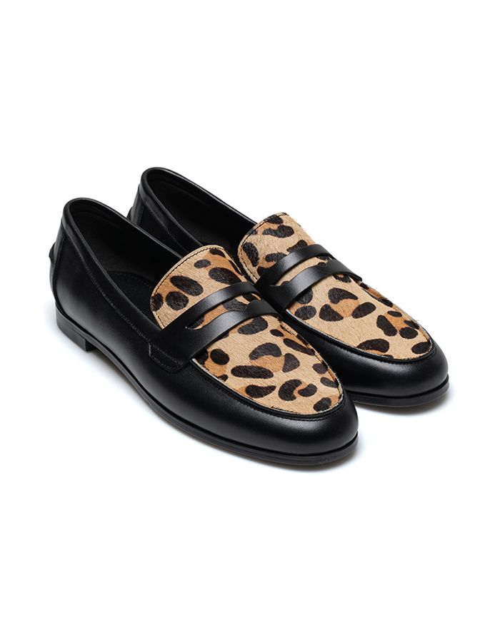 MUSINSA PENNYPLATE Women Leopard Loafer Low