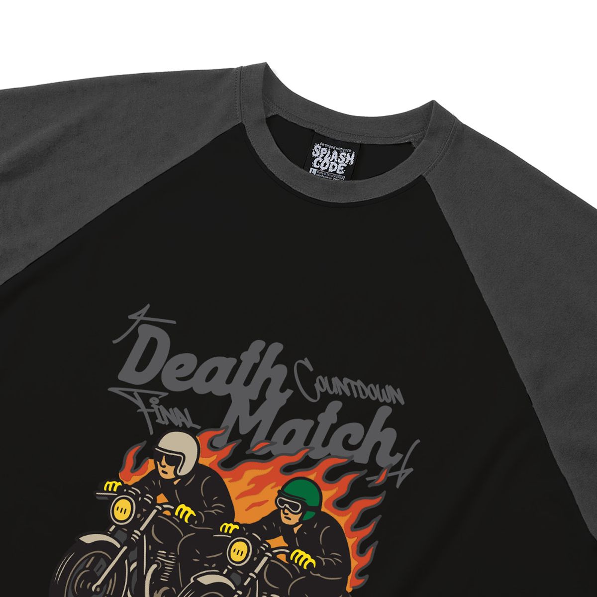 스플래시코드(SPLASHCODE) 래글런 롱슬리브 블랙 - 데스매치(Death Match)