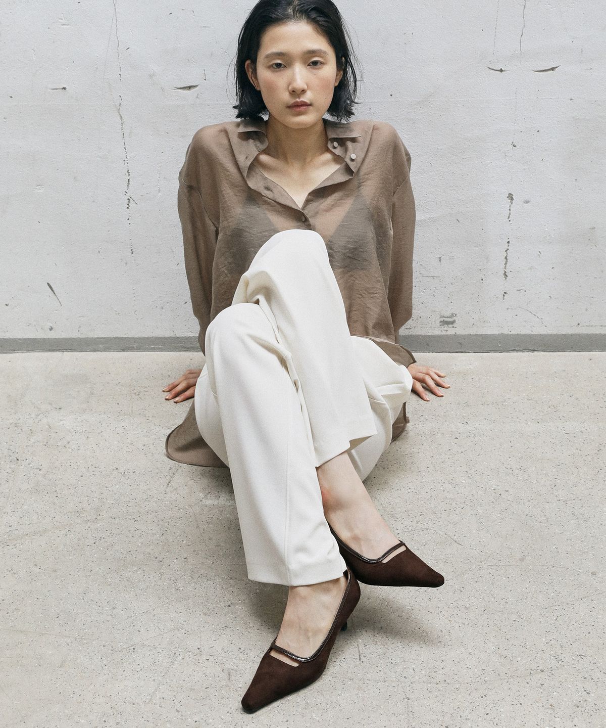 에퓨레(EPURE) RIET Suede Hole Pumps (3color)