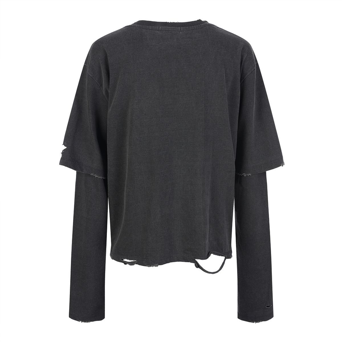 라라폭스(LALAFOX) DESTROYED LAYERED T-SHIRT CHARCOAL BR4CL009