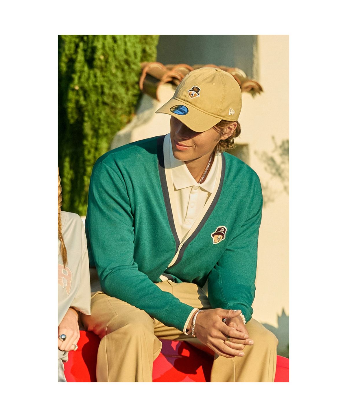골든베어(GOLDEN BEAR) Color Pointed Cardigan G4WAW25701GRX