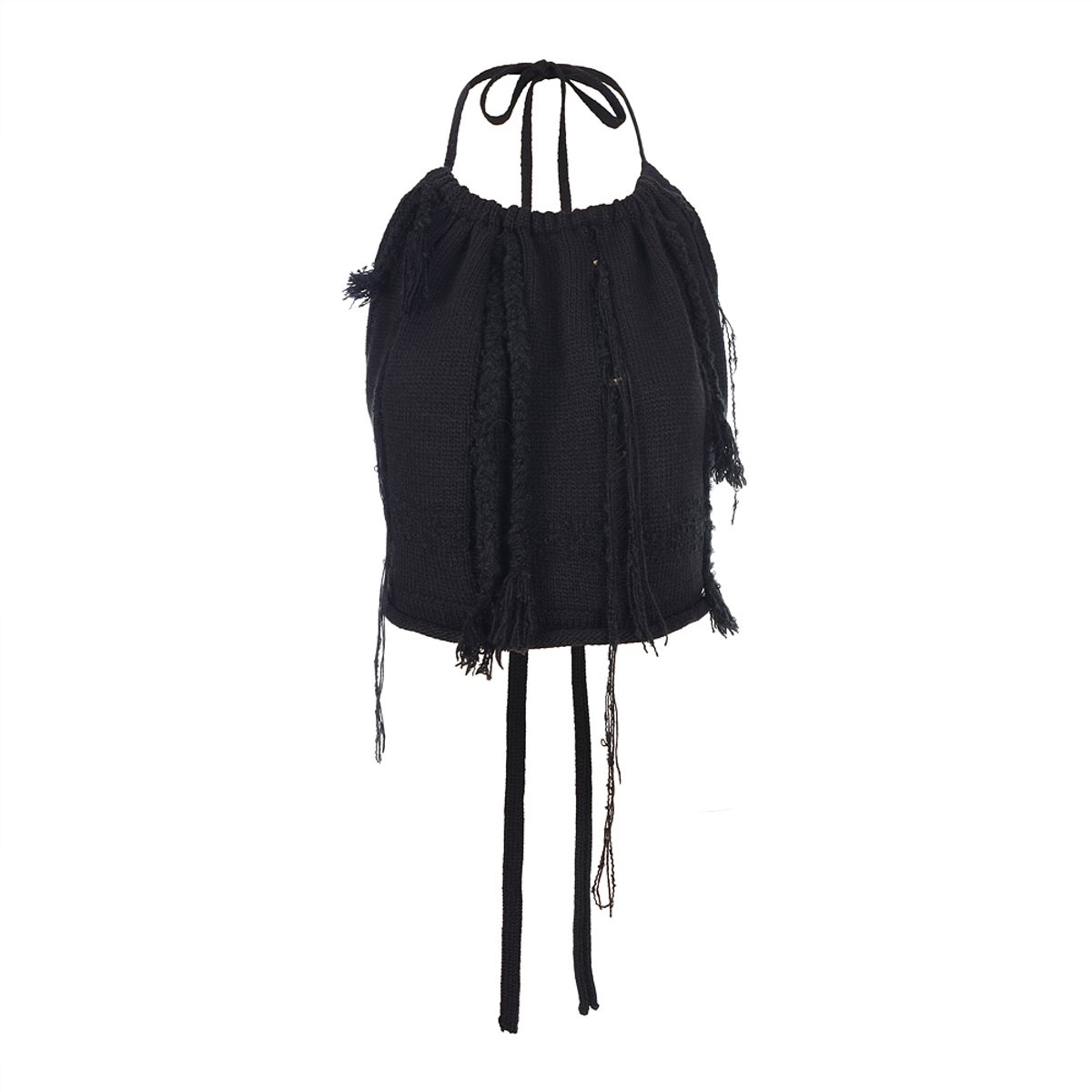 라라폭스(LALAFOX) 2WAY LAYERED KNIT BLACK BR4KS001