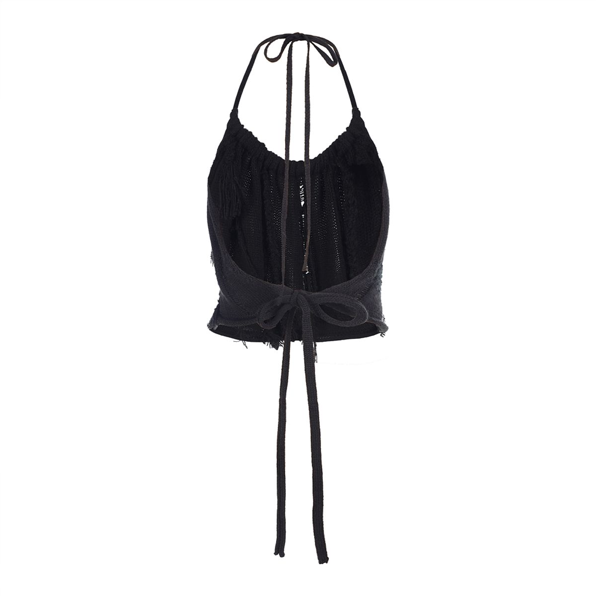라라폭스(LALAFOX) 2WAY LAYERED KNIT BLACK BR4KS001