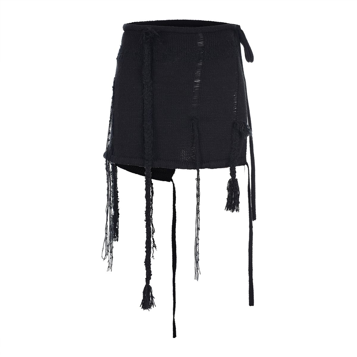 라라폭스(LALAFOX) 2WAY LAYERED KNIT BLACK BR4KS001