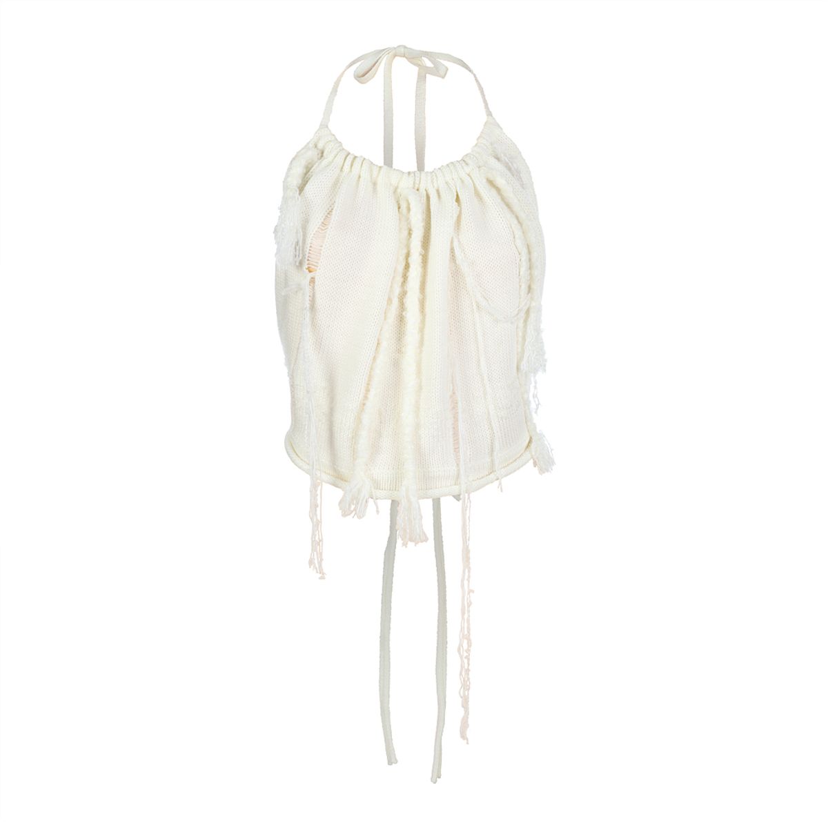 라라폭스(LALAFOX) 2WAY LAYERED KNIT IVORY BR4KS002