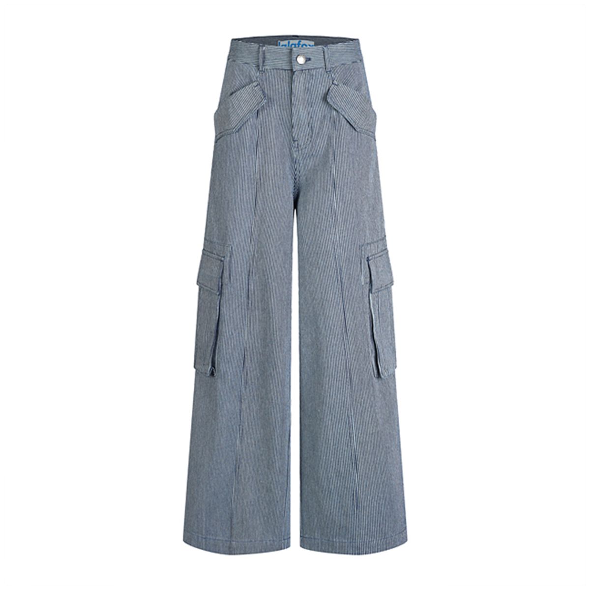 라라폭스(LALAFOX) STRIPED WIDE DENIM PANTS BLUE BR4DP001