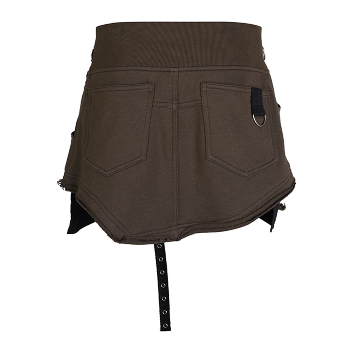 라라폭스(LALAFOX) EYELET LAYERED SWEAT SKIRT BROWN BR4CS001