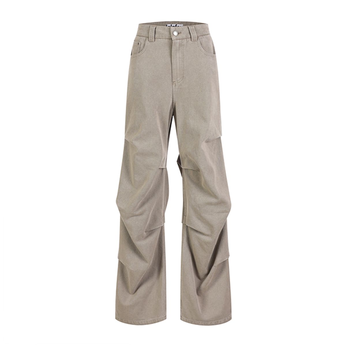 라라폭스(LALAFOX) SIDE TUCK DENIM PANTS BROWN BR4DP002