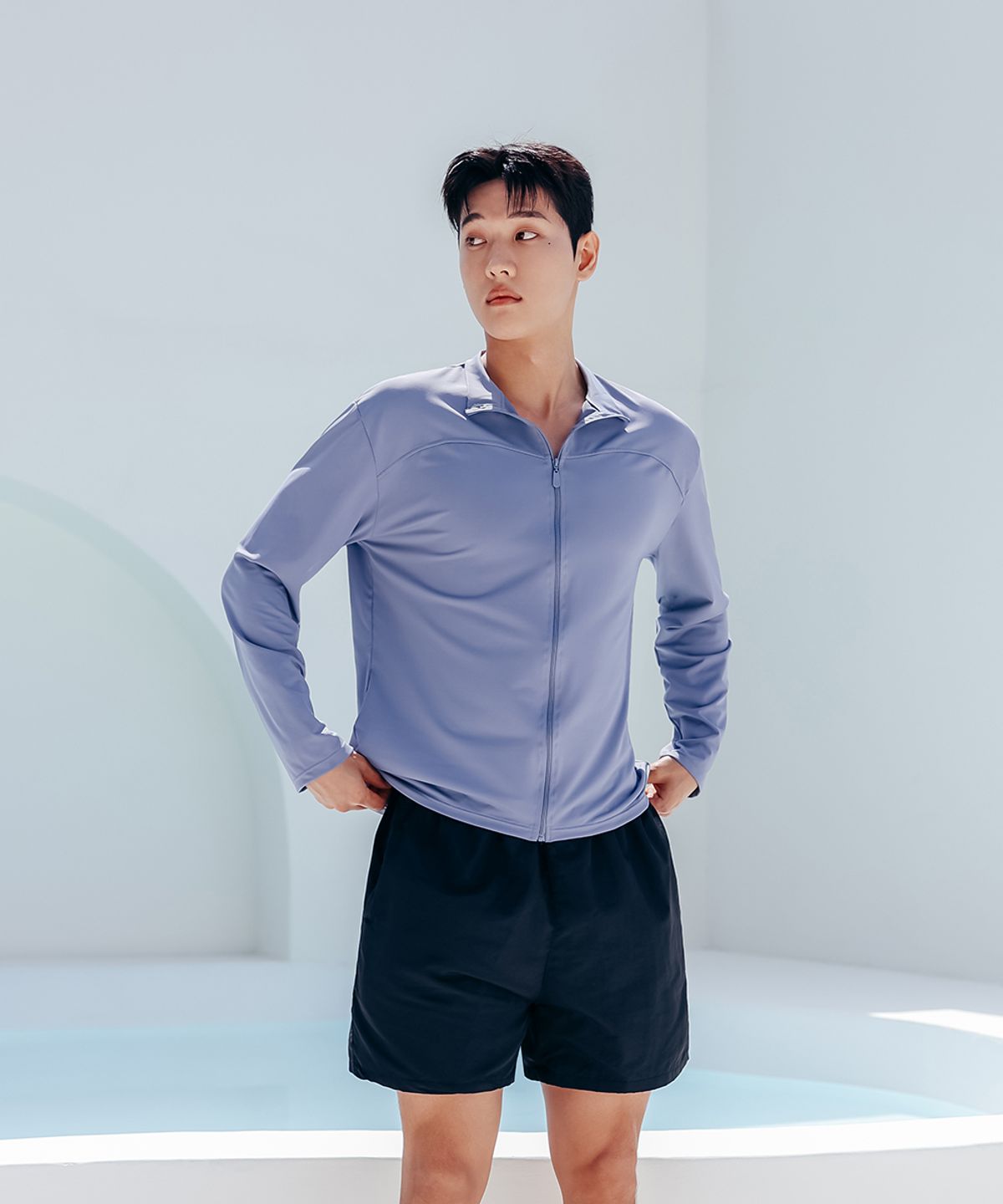 크라시앙(CRASSIANG) 컷라인 남성 집업 래쉬가드