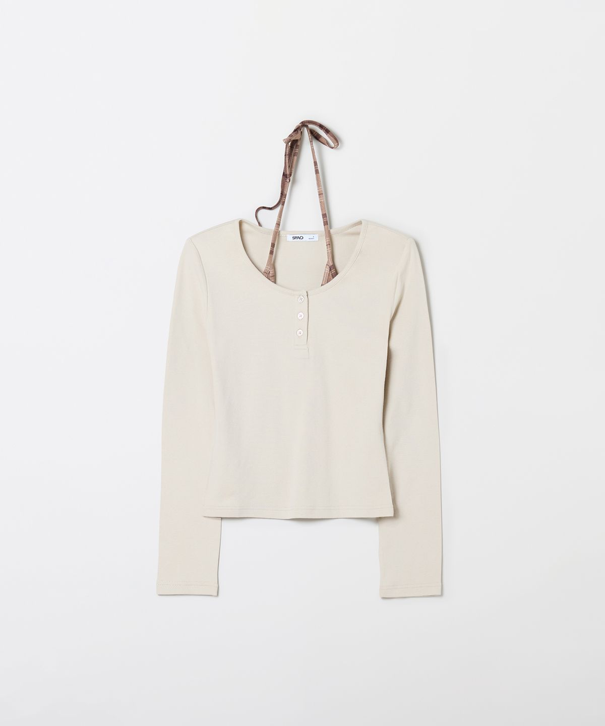 스파오(SPAO) 체크 레이어드 긴팔티_SPLWF49G55
