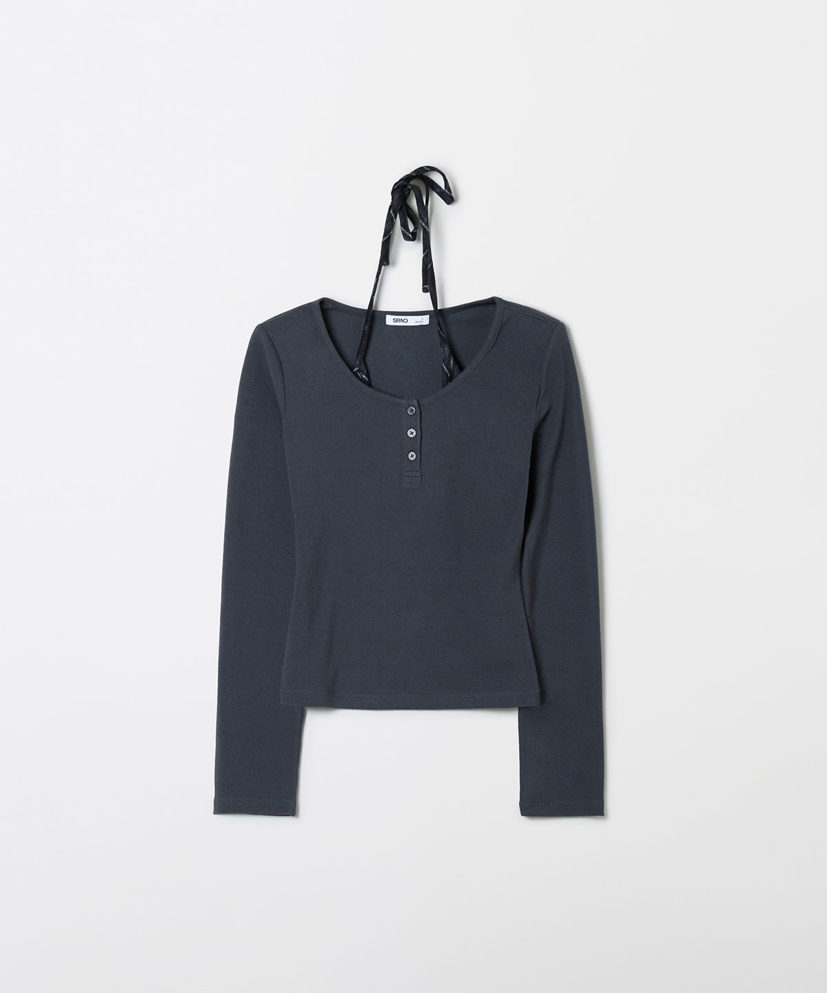 스파오(SPAO) 체크 레이어드 긴팔티_SPLWF49G55