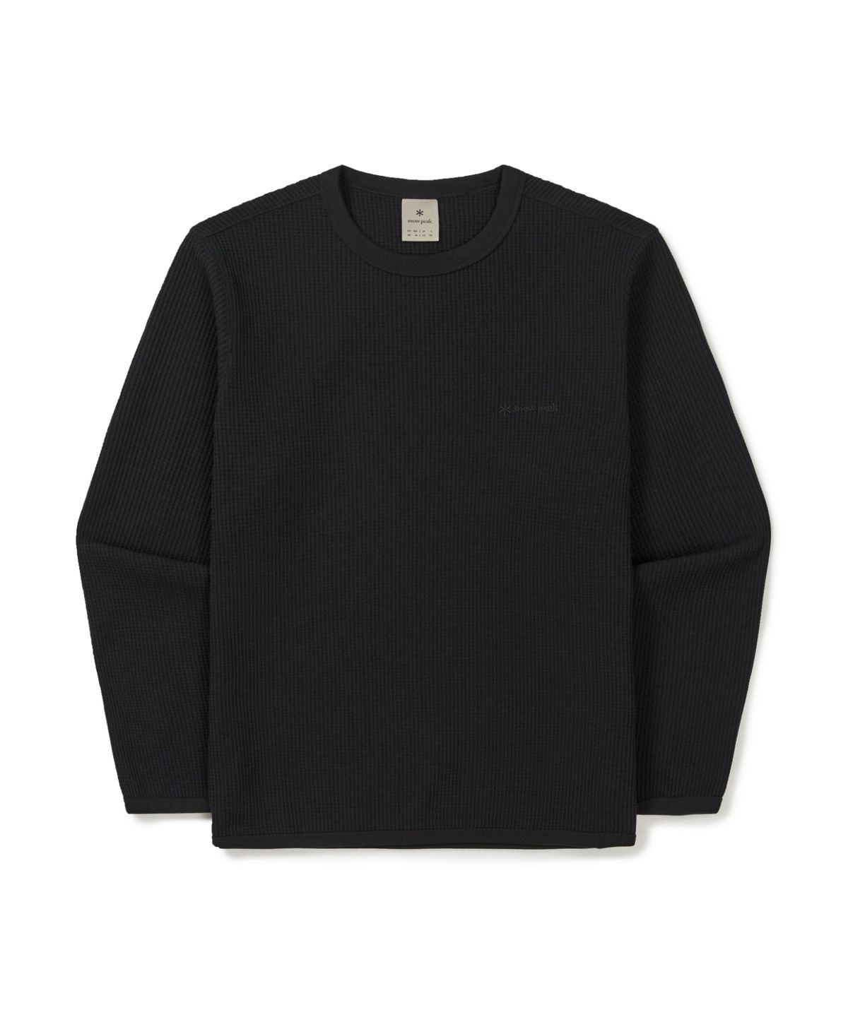 스노우피크 어패럴(SNOWPEAK APPAREL) 델타피크 와플 맨투맨 (S25FMTHT16) Black