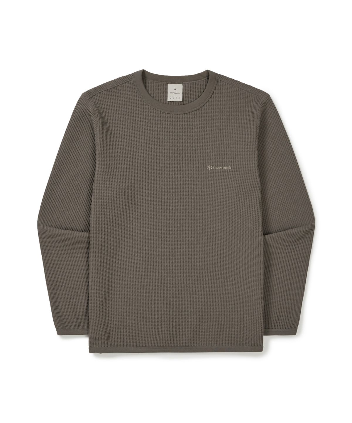 스노우피크 어패럴(SNOWPEAK APPAREL) 델타피크 와플 맨투맨 (S25FMTHT16) Dark Khaki