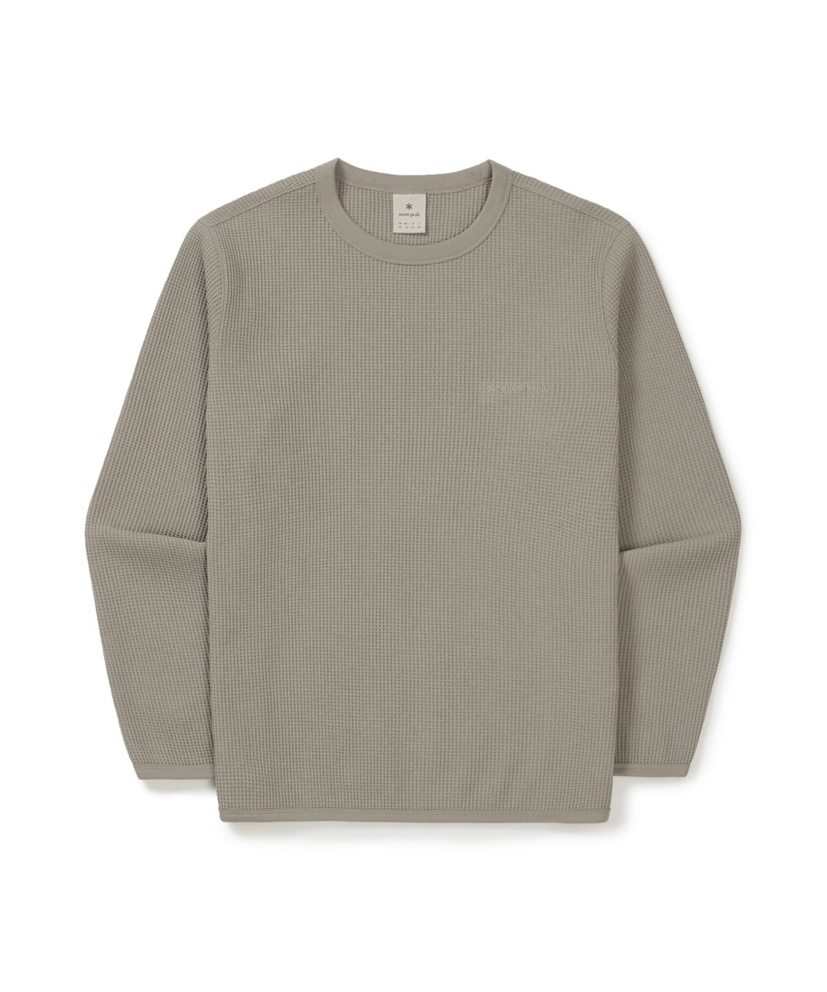 스노우피크 어패럴(SNOWPEAK APPAREL) 델타피크 와플 맨투맨 (S25FMTHT16) Tan Gray