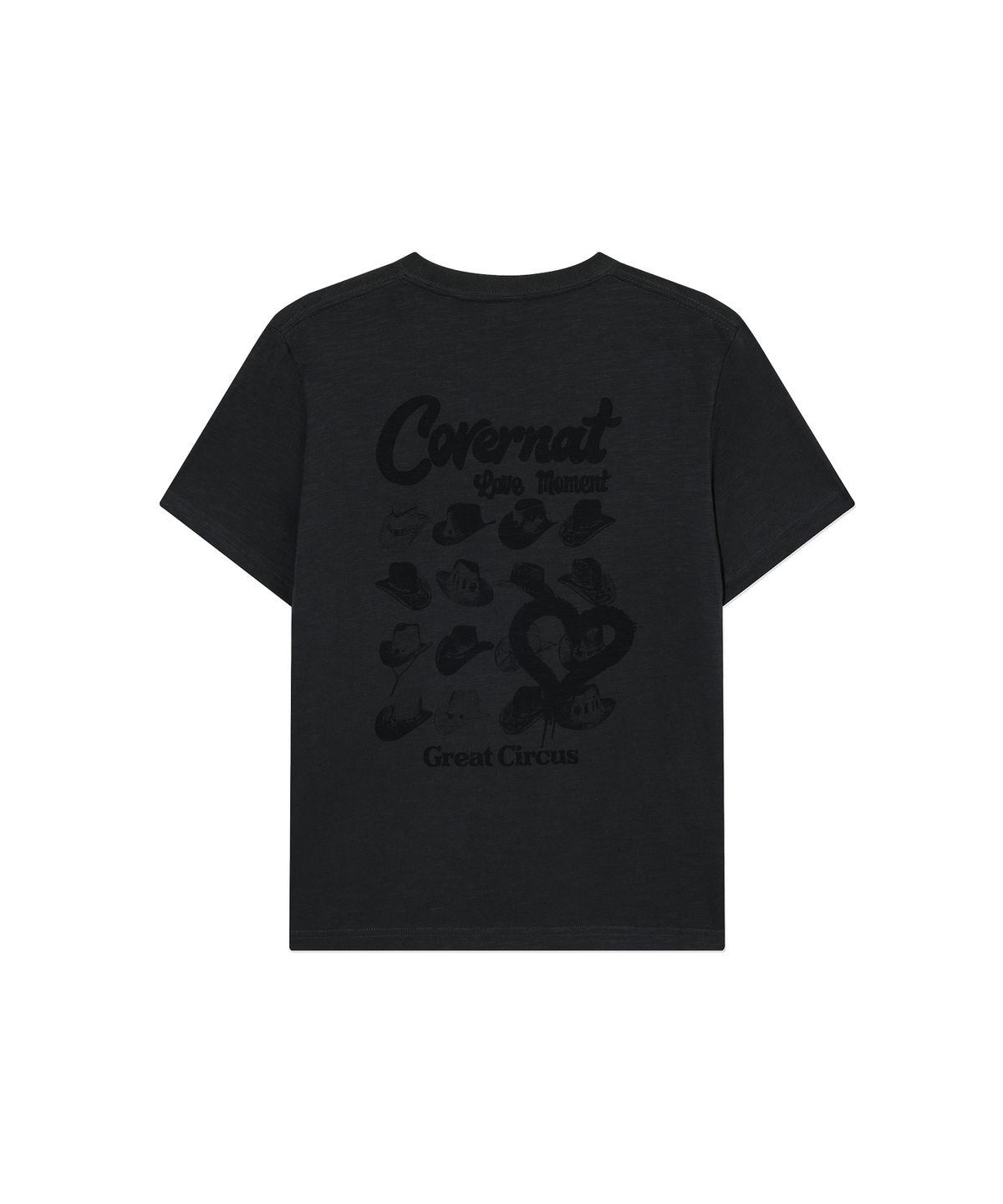 커버낫 우먼(COVERNAT WOMAN) 우먼 서커스 그래픽 반팔 티셔츠 Charcoal