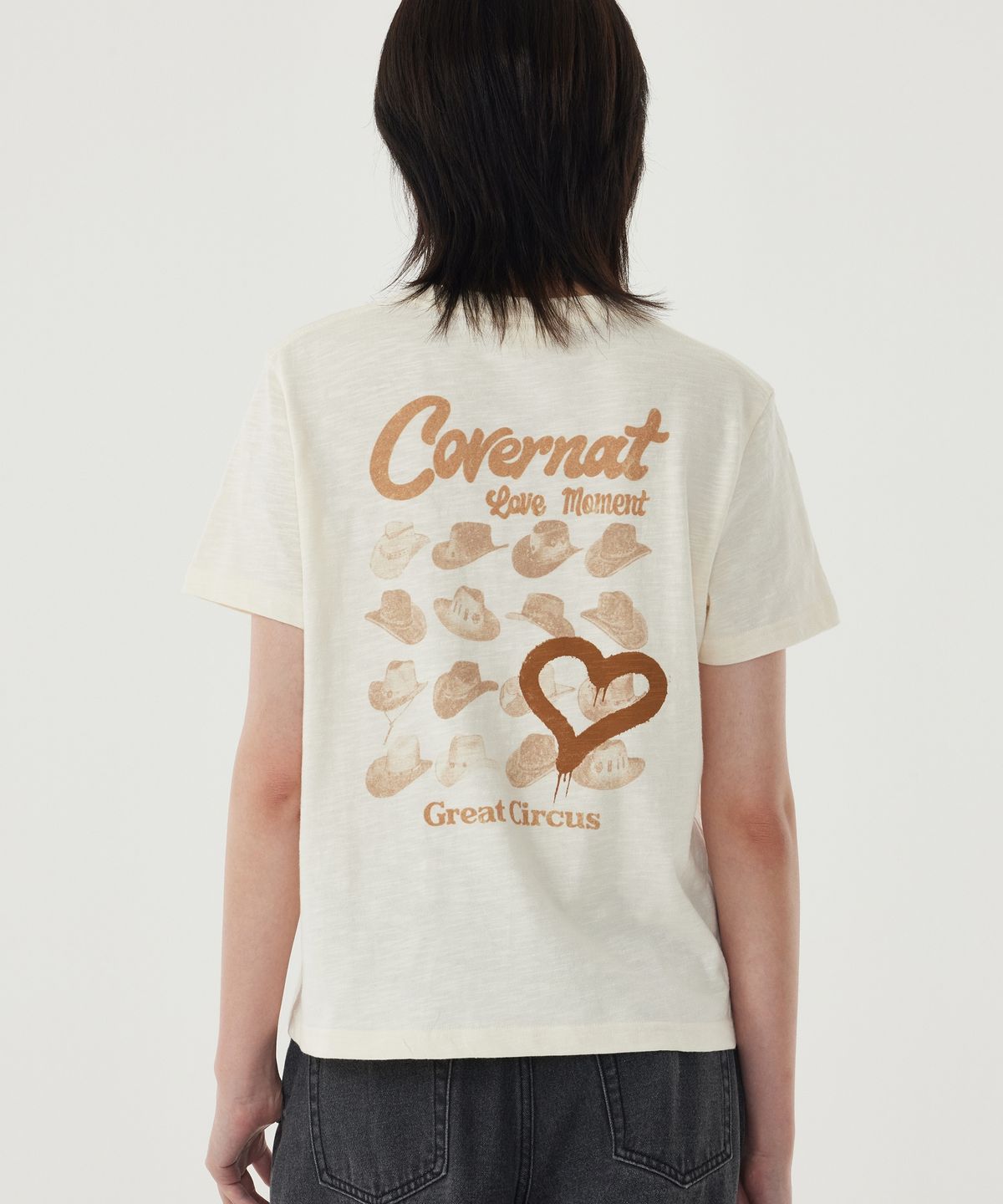 커버낫 우먼(COVERNAT WOMAN) 우먼 서커스 그래픽 반팔 티셔츠 Butter
