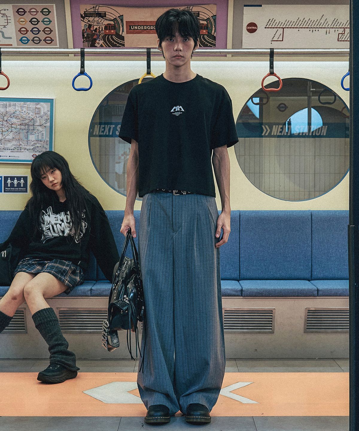 엘리메노(ELIMENO) EL HH 남성 크롭 반팔티셔츠 3Color