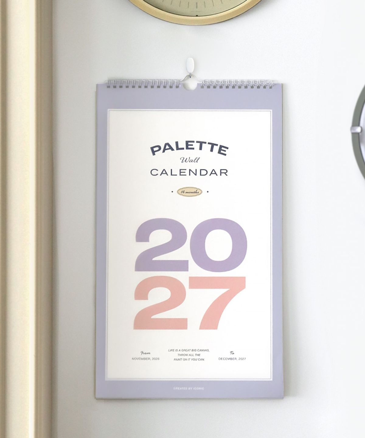 아이코닉(ICONIC) 2027 팔레트 월 캘린더 벽걸이 달력