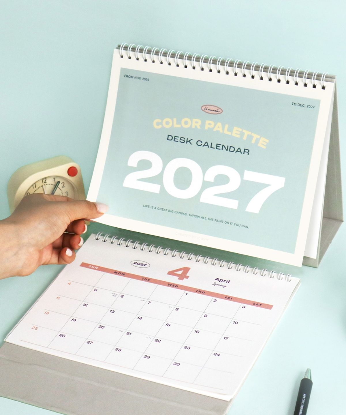 아이코닉(ICONIC) 2027 팔레트 데스크 캘린더 탁상달력